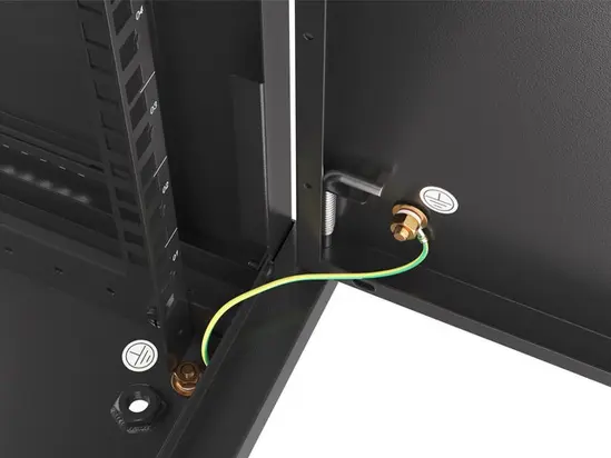 Комуникационен шкаф Lanberg rack cabinet 19' wall-mount 6U600x450 for self-assembly with metal door black (flat pack)