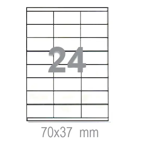 Самозалепващи етикети 70х37 24 бр.