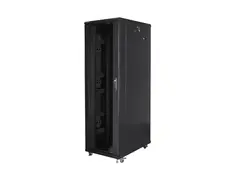 Комуникационен шкаф Lanberg rack cabinet 19' free-standing 42U800x1200 (flat pack) black