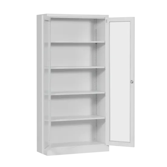 Отворен Архивен шкаф BTL E с 5 отделения и стъклени врати 185х90х40 см