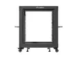 Комуникационен шкаф Lanberg open rack 19' 12U 600x600-1100 adjustable black