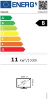 Монитор Philips 27B2G5500, 27" IPS WLED, 2560x1440@100Hz, 4ms GtG, 300cd m/2, 1000:1, 50M:1 DCR, Adaptive Sync, FlickerFree, Blue Light tech., 3Wx2, Tilt, Height Adjust, Pivot, Swivel, 2xHDMI, DP, USB hub