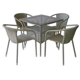 Ратанов комплект ВЕСЕЛА 451- сиво-бежов ратан