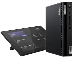Конферентни решения Lenovo ThinkSmart Tiny Kit+VESA Mount Intel Core i3-13100T (up to 4.2GHz, 12MB), 2x 8GB DDR4-3200, 256GB SSD, Intel UHD Graphics, WLAN, BT, ThinkSmart Controller, Win11 IoT Enterprise for Collaboration, 1Y Premier Support