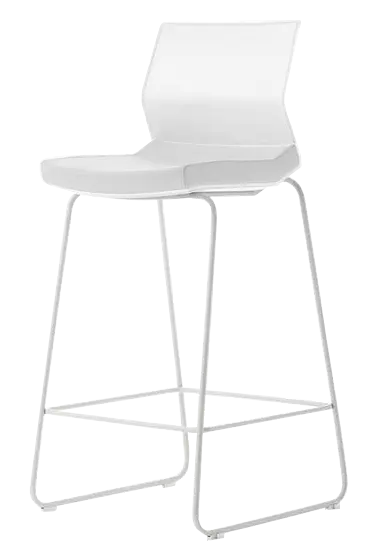 Бар стол АДВИРА ZPL- бяла дамаска