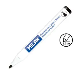 Маркер за бяла дъска Milan черен 2.5 мм