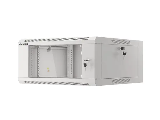 Комуникационен шкаф Lanberg rack cabinet 19' wall-mounted 4U 600 fast assembly (flat pack) grey