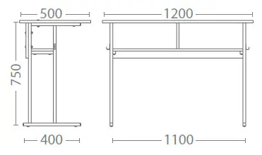 Ученическа маса Ана E-162  2 места с рафт