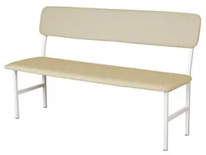 Медицинска пейка PMT БС - снимана отпред, сглобена, с обшивка от изкуствена кожа - бежова на цвят