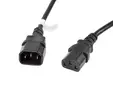 Кабел Lanberg extension power supply cable IEC 320 C13 - C14 3m VDE, black