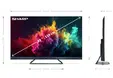 Телевизор Sharp 55FQ8EG, 55' QLED  GOOGLE TV, 4K 144Hz Quantum Dot 3840x2160 Aluminium Slim Frameless, AQUOS AI, DVB-TT2CSS2, 500 NIT, Active Motion 1400, HARMANKARDON, HDR10, Dolby Atmos, Dolby Vision, DTS:X, Google Assistant, HDMI eARC, Mini Compos