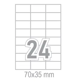 Самозалепващи етикети 70x35 24 бр.