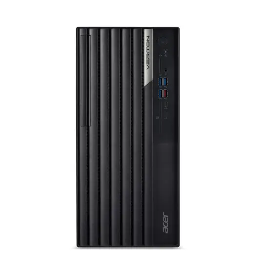 Настолен компютър Acer Veriton, VM4720GT, Intel Core i3-14100 (up to 4.70GHz, 12MB), 1*16GB DDR5 (1 slot free), 512GB SSD M.2, Intel Arc A380 6GB GDDR6, TPM 2.0, GLAN, 500W 80PLUS Platinum, KBD & Mouse USB, No OS, 3Y warranty