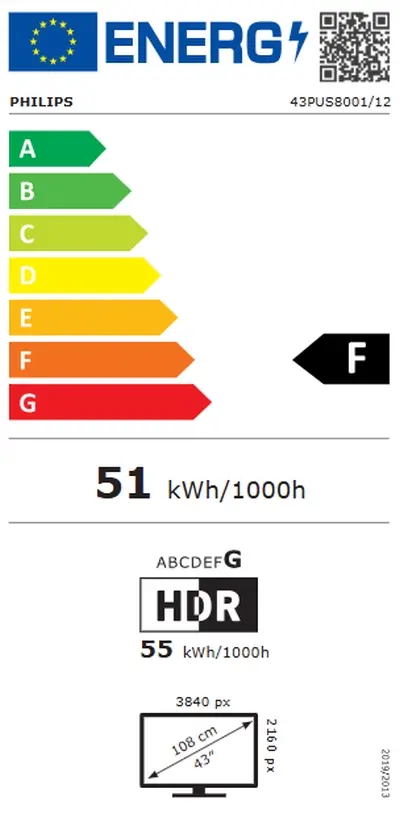 Телевизор Philips 43PUS8001/12, 43" 4K UHD LED, 3840 x 2160p, 60Hz, 3 sided Ambilight, DVB-T/T2/T2-HD/C/S/S2, CL+2.0, Perfect Pixel UHD, HDR10, HLG, Titan OS, Dolby Atmos, 3*HDMI, 2*USB, 802.11ac, BT 5.2, Easy Link 3.0, 20W RMS, Black