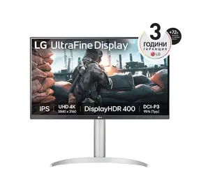 Монитор LG 27UP650K-W, 27" UHD 4K IPS AG, DCI-P3 95%, UltraFine, 5ms, 1200:1, Mega DFC, 400 cd/m2, 3840x2160, HDR 10, VESA Display HDR 400, HDMI, DisplayPort, Headphone out, Height Adjustable,Pivot Tilt, Reader Mode