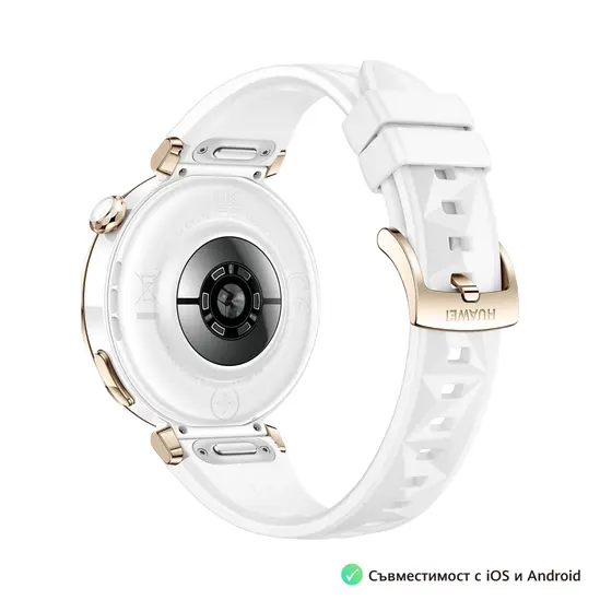 Часовник Huawei Watch GT5 Pro Jana-B29F, 1.32' Amoled 466x466, PPI 352, BT5.2, BLEBREDR, 323mAh, 40-meter free diving, HUAWEI TruSense System, ECG analysis, Battery life up to 7 days, Compatible with iOS and Android devices, White Fluoroelastomer