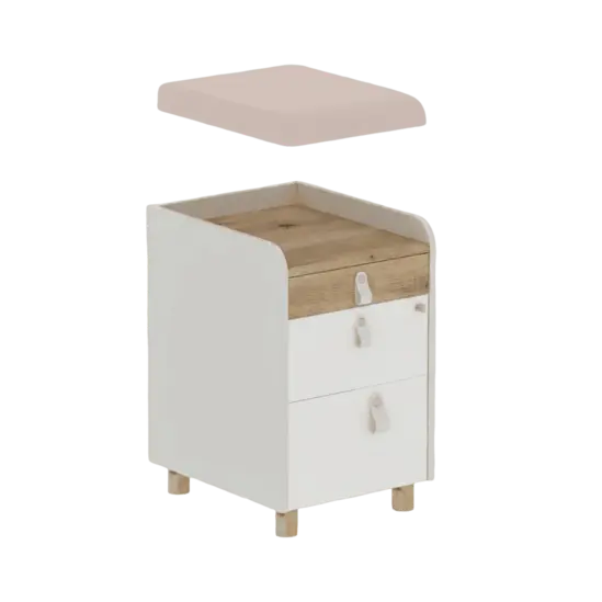 Контейнер с 3 чекмеджета със заключване ЕЛБЕТИЦА KS02 с възглавница