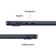 Лаптоп Apple MacBook Air 15.3: Apple M5 chip with 10-core CPU and 10-core GPU, 24GB, 1TB SSD - Midnight