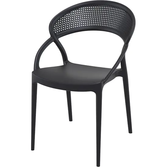 Градински стол МИРА- черен цвят