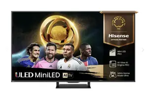 Телевизор Hisense 65'U7Q Pro, 4K Ultra HD 3840x2160, ULED, FALD, Quantum Dot, 165Hz, IPS, HDR 10+, HLG, Dolby Vision IQ, Dolby Atmos, Smart TV, WiFi 5GHz, WiFi Direct, BT, Anyview Cast,light sensor,Solar Powered Remote, 4xHDMI, 2xUSB, LAN, CI+, DVB-T2/C/S