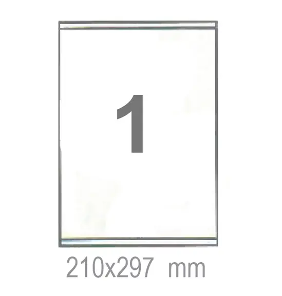 Самозалепващи етикети 210x297 1 бр.