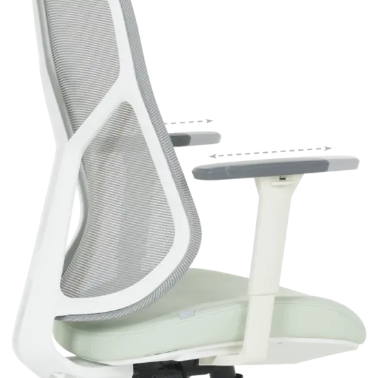 Директорски стол АНГЕЛА- ергономичен, бял полипропилен