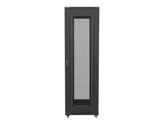 Комуникационен шкаф Lanberg rack cabinet 19' free-standing 42U800x1000 (flat pack) with mesh door black