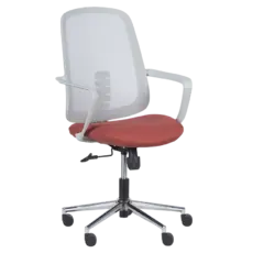 Работен стол ДАННА- снимка отпред, червена седалка