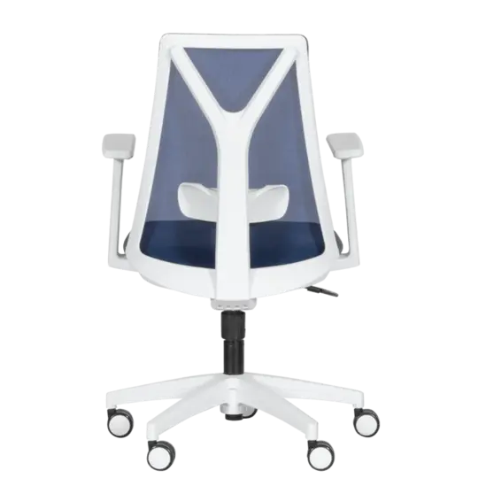 Работен стол ЗЛАТИ- сив- син цвят, отзад