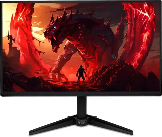 Монитор Acer Nitro QG241YP6bmipx, 60cm 23.8'' FHD (1920x1080) IPS, ZeroFrame, 144Hz, 1ms(VRB), 250nits, 100M:1, HDMI, DP, Audio out, Speakers, FreeSync,Tilt,  BluelightShield, Vesa, Black