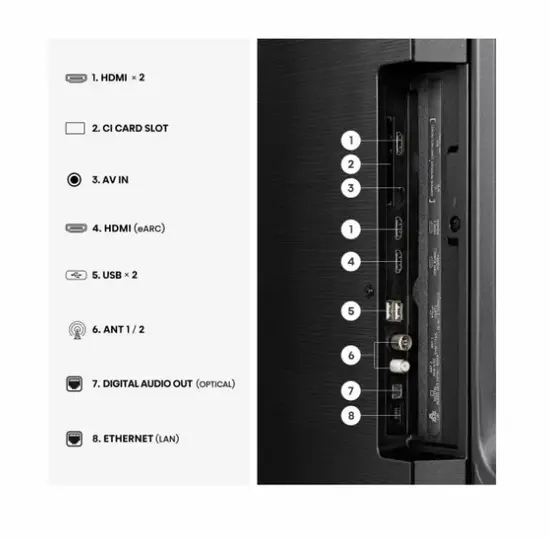 Телевизор Hisense 43" E7S, 4K Ultra HD 3840x2160, QLED, Quantum Dot, HDR 10+, HLG, Dolby Vision, Light Sensor, Smart TV, WiFi 5GHz, WiFi Direct, BT, Anyview Cast, 3xHDMI, 2xUSB, LAN, CI+, DVB-T2/C/S2, Black