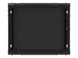 Комуникационен шкаф Lanberg rack cabinet 19' wall-mount 9U600x450 for self-assembly with metal door  black (flat pack)