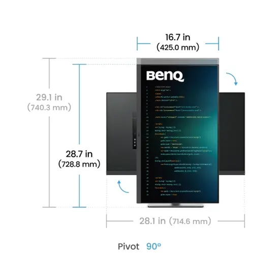 Монитор BenQ RD320U 31.5" IPS, 3:2, 3840x2160, 5ms, Nano Matte, 98% P3, HDR 400, MoonHalo, B.I. Gen2, KVM Switch, DualView Plus, PIPPBP, 2000:1, 2x HDMI 2.0, DP 1.4 x1, USB-C 90W x1, USB HUB, Speakers 2Wx2, Height Adj. Stand 110 mm, Display Pilot 2, 7.3 