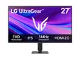 Монитор LG 27G411A-B, UltraGear 27" IPS, AG, 1ms MBR, 144Hz, 5ms GtG, 1500:1, 250cd/m2, Full HD 1920x1080, sRGB 99%, HDR10, NVIDIA G-SYNC, AMD FreeSync, HDMI, DisplayPort, LG Switch, Headphone Out, VRR, Reader mode Tilt, Black