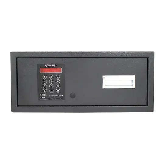 Метален сейф UNS - сниман в профил, с код, черен, затворен