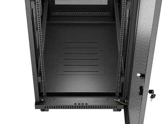 Комуникационен шкаф Lanberg rack cabinet 19' free-standing 32U600X1000 (FLAT PACK) with mesh door LCD black