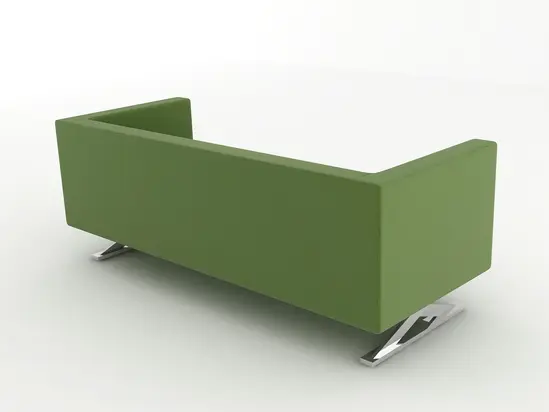 Диван триместен БАН ЯНУК KRN 03- сниман в гръб, зелен на цвят