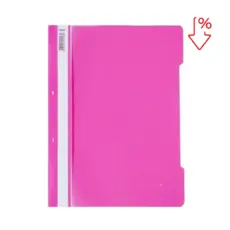 Папка PVC с перфорация розова с пиктограма