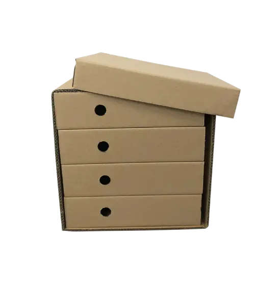 Кашон кафяв пет пласта с капак