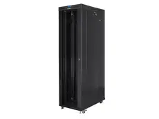 Комуникационен шкаф Lanberg rack cabinet 19' free-standing 47U800x1200 (flat pack) with glass door lcd black v2