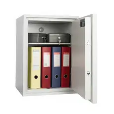 Метален сейф PMT 600 KL - сниман отпред, пълен с калсьори