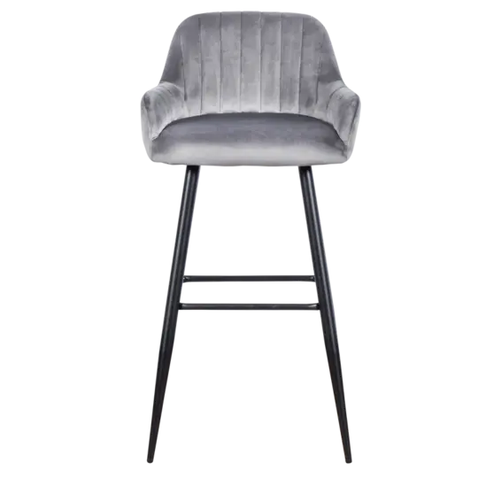 Бар стол ВЕРОНИКА- сива дамаска, мек