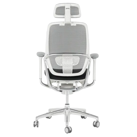 Работен стол СЕЛЕНА-сниман в гръб, регулируем подглавник