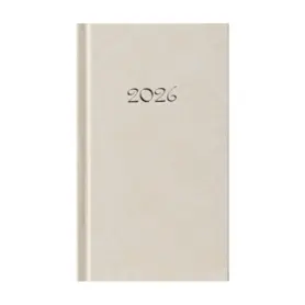Календар - бележник СЛИМ джобен екрю