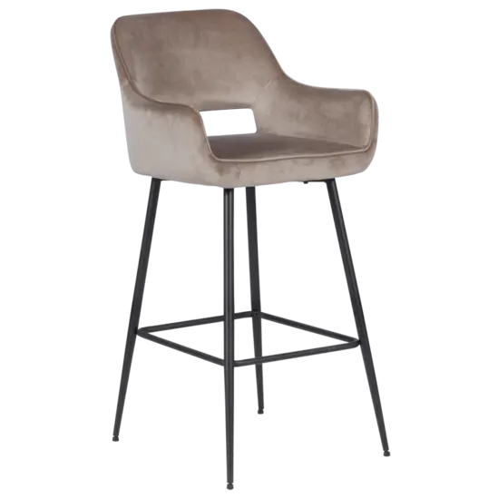 Бар стол СИМЕОНА- снимка отпред, бежов цвят