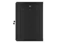 Комуникационен шкаф Lanberg rack cabinet 19' wall-mount 12U600x450 for self-assembly with metal door black (flat pack)