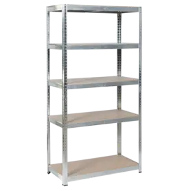 Метален стелаж BTL цинк 150x75x30см 100кг рафт- 5 рафта, цвят цинк