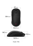 Мишка BenQ ZOWIE U2-DW 4K Wireless Mouse for Esports, Size M, 60g, up to 4000 Hz, up to 3200 DPI, Symmetrical design, Inward-curved both sides for agility during multi-angle movement, Wireless w4K enhanced receiver, Driverless, plug and play