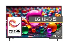 Телевизор LG 55UA74003LB, 55" 4K UltraHD TV 4K (3840x2160), DVB-T2CS2, webOS 25 Smart, ThinQ AI, Alpha 7 AI Processor, WiFi, HDR10 pro, HLG, ALLMHGiG, 4K Upscaling, AI Sound pro, Multiple View, HDMI eARC, LAN, USB, Bluetooth, Google Cast, 2 Pole Stand,