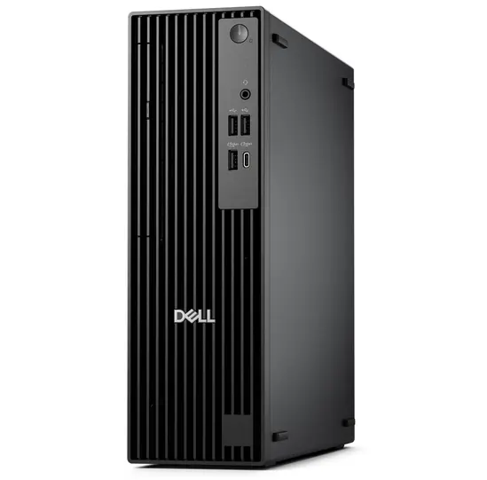 Настолен компютър Dell Pro Slim QCS1255, AMD Ryzen 5 8600G (16 TOPS NPU, 6 cores, up to 5.0GHz), 16 GB: 2 x 8 GB, DDR5, up to 4800 MTs, 512GB SSD, Integrated Graphics, Wi-Fi 6, Bulgarian Keyboard&Mouse, 180W, Win 11 Pro, 3Y PS
